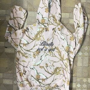 Literally Just a Girl Pink Camo Hoodie